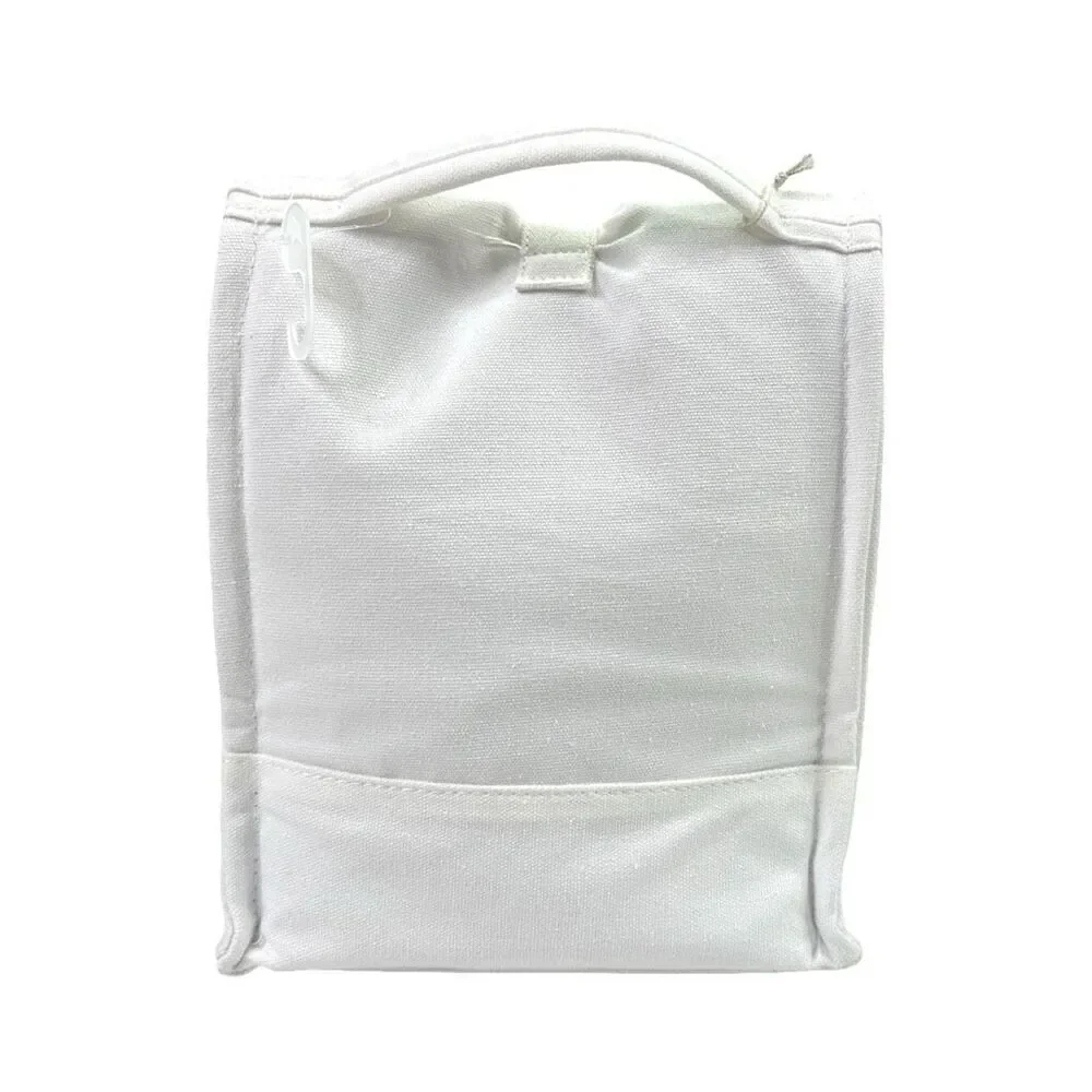 Figmint Insulated Lunch Tote - White - 8.5” x 10” x 6”